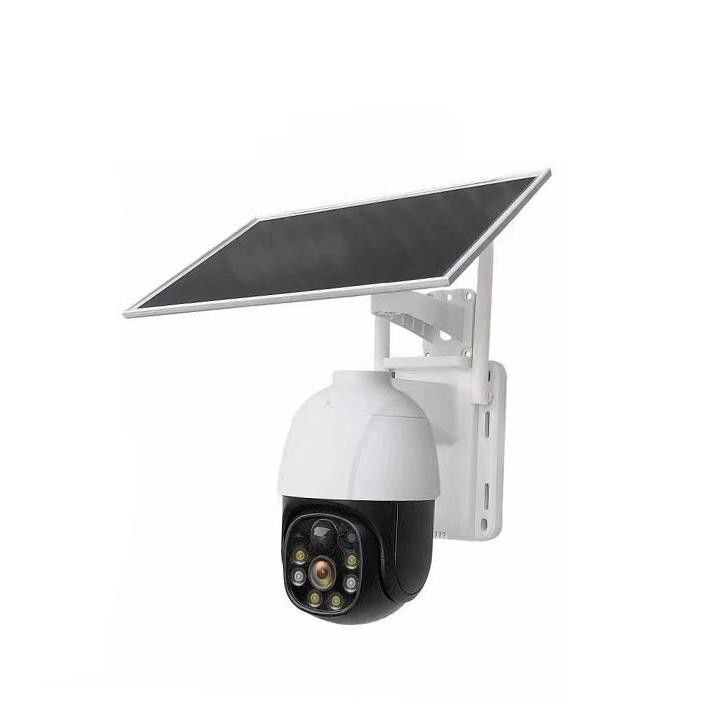 CE 2MP IP WiFi con energía solar cámara de seguridad PTZ 360 grados H.265 inalámbrico