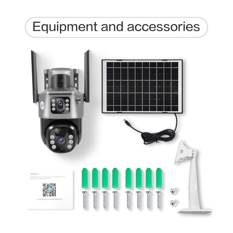 4G inalámbrico PTZ LTE cámara solar HD visión nocturna a todo color IP65 al aire libre