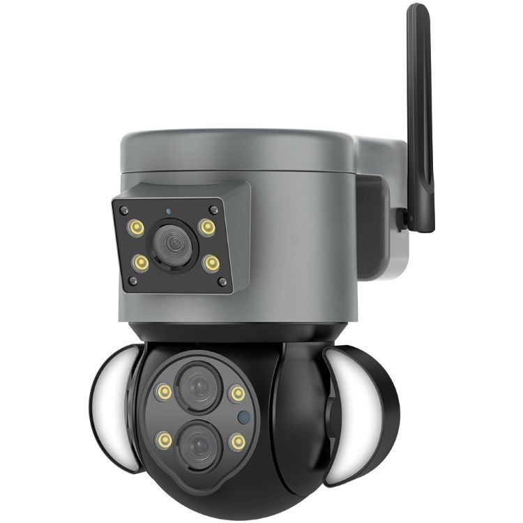 Cámara de seguridad Wifi de triple lente HD 8MP de visión nocturna a color Impermeabilización exterior